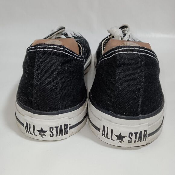 Vintage Converse All Star Black Low Tops Size Mens 10.5 Women\'s 12.5 Excellent main image 12